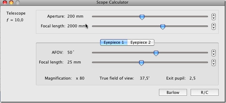 Scope Calculator-Mac OS (Universal)ÉcranSnapz001